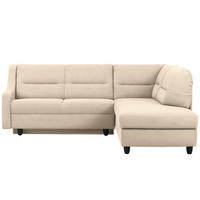 ECKSOFA in Chenille Creme  226/208 cm  - Creme/Schwarz, KONVENTIONELL, Textil (226/208cm) - Sedda
