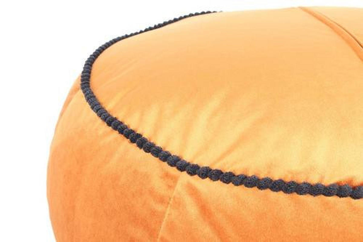 TABURETKA „PUFF“, 65/35/65 cm - oranžová/bronzová, Modern, textil (65/35/65cm) - Livetastic