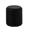 HOCKER Schwarz  - Schwarz, Trend, Papier/Textil (30/40cm) - Ambia Home