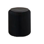 HOCKER Schwarz  - Schwarz, Trend, Papier/Textil (30/40cm) - Ambia Home