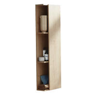 MIDISCHRANK 40/128/15 cm  - Eichefarben/Schwarz, MODERN, Holzwerkstoff/Metall (40/128/15cm) - Novel