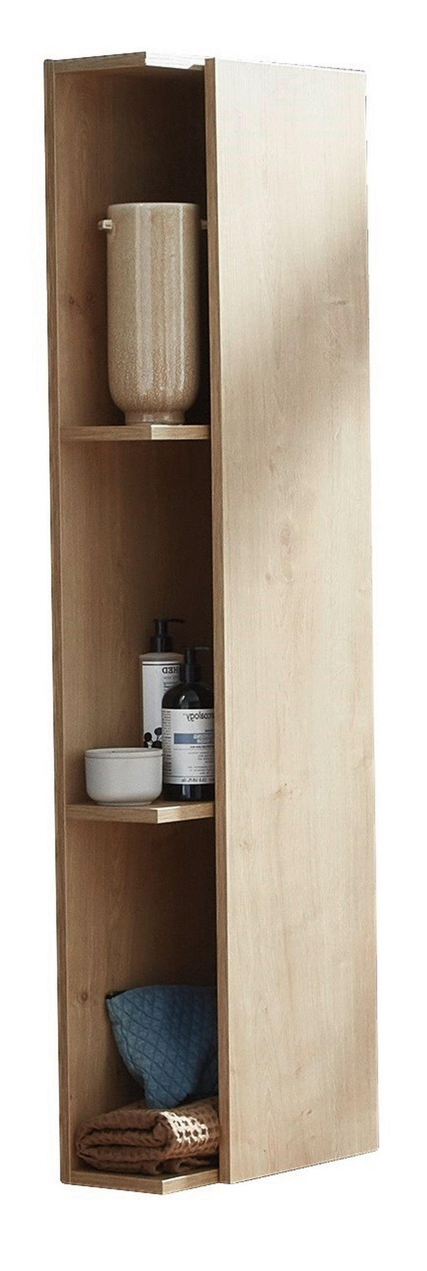 MIDISCHRANK 40/128/15 cm  - Eichefarben/Schwarz, MODERN, Holzwerkstoff/Metall (40/128/15cm) - Novel