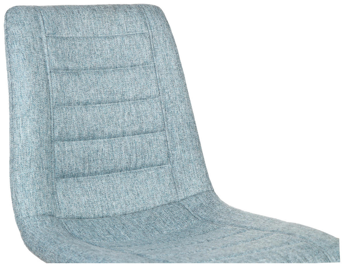 STOL, kovina, tekstil modra, črna  - modra/črna, Design, kovina/tekstil (45/86/55cm) - Xora