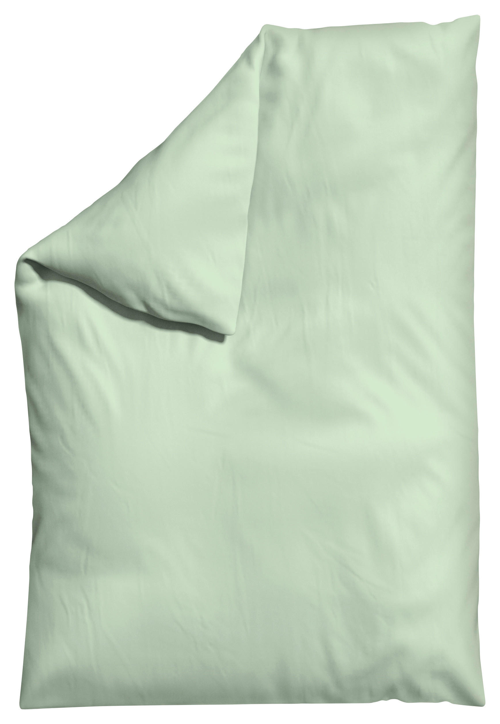 BETTDECKENBEZUG WOVEN SATIN Makosatin 135-140/200 cm  - Hellgrün, Basics, Textil (135-140/200cm) - Schlafgut