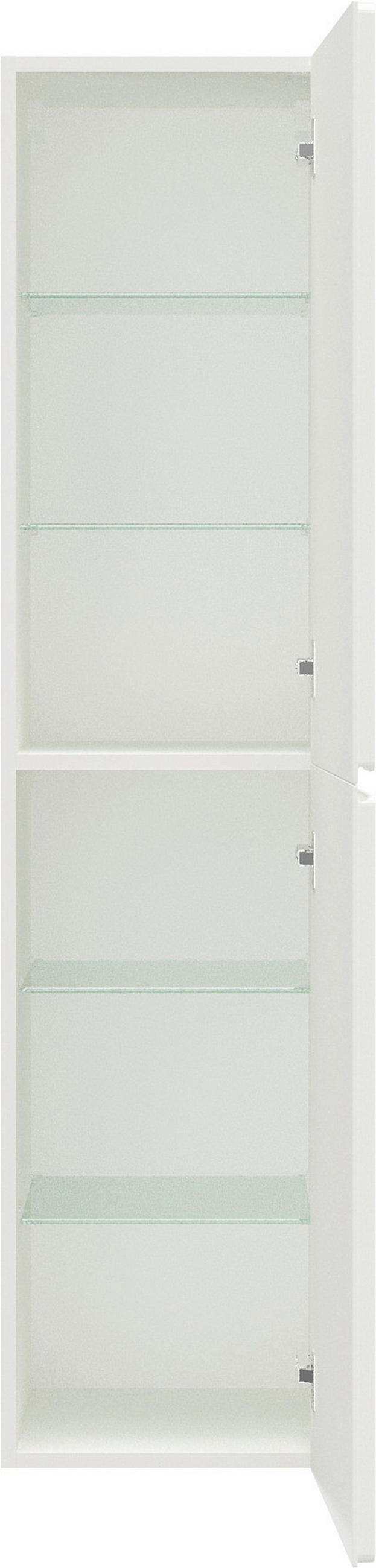 HOCHSCHRANK 35/150/33 cm  - Weiß, MODERN, Glas/Holzwerkstoff (35/150/33cm) - Welnova