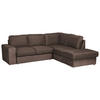 ECKSOFA Taupe Mikrofaser  - Taupe/Chromfarben, KONVENTIONELL, Textil/Metall (248/213cm) - MID.YOU