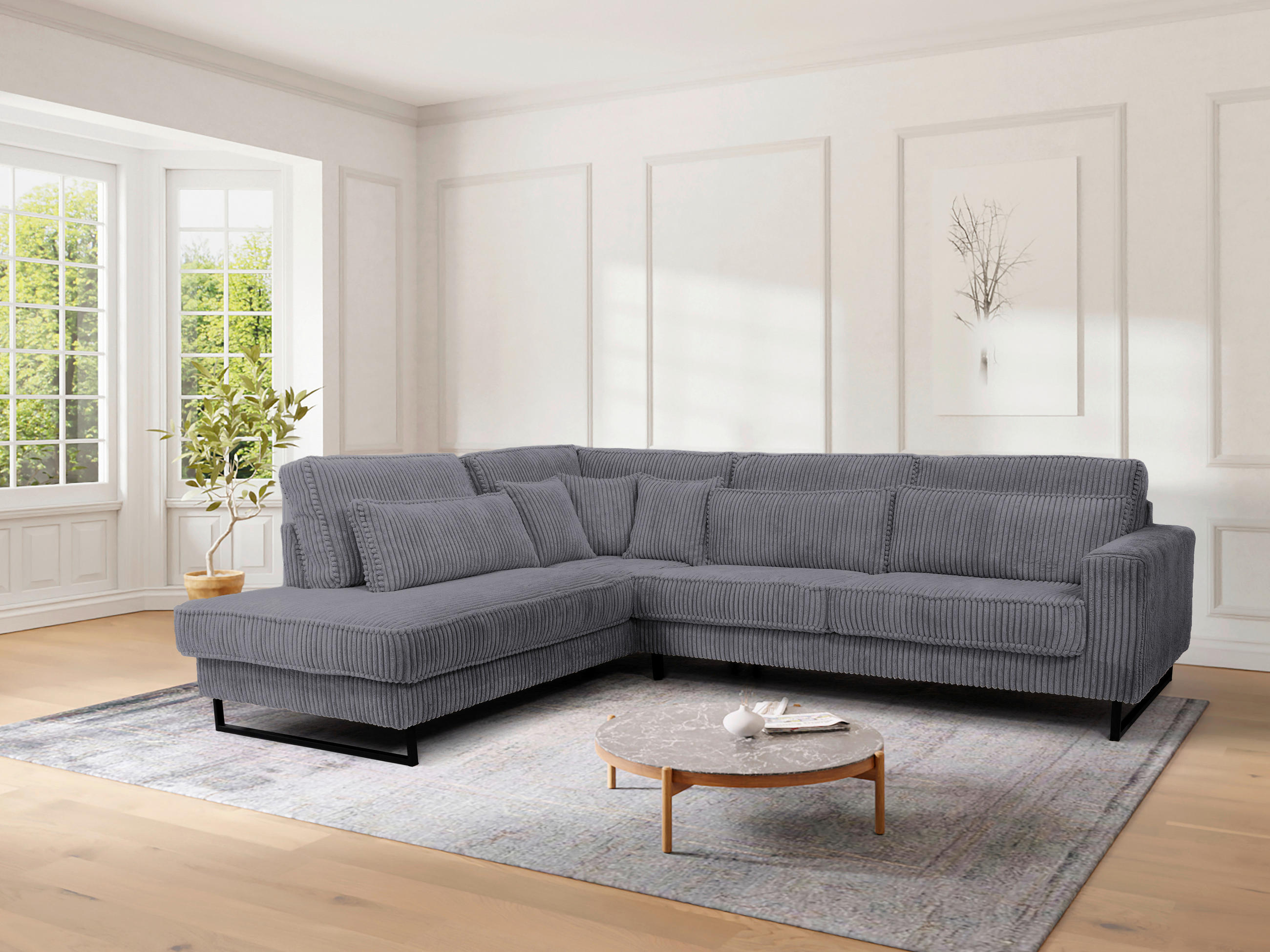 Livetastic ROHOVÁ SEDAČKA, textil, kompozitní dřevo, tmavě šedá