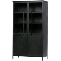 VITRINE in Schwarz  - Schwarz, Design, Glas/Metall (99/170/44cm) - Livetastic