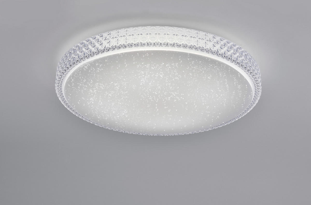 LED-DECKENLEUCHTE 60/10,5 cm    - Transparent/Weiß, Design, Kunststoff/Metall (60/10,5cm)