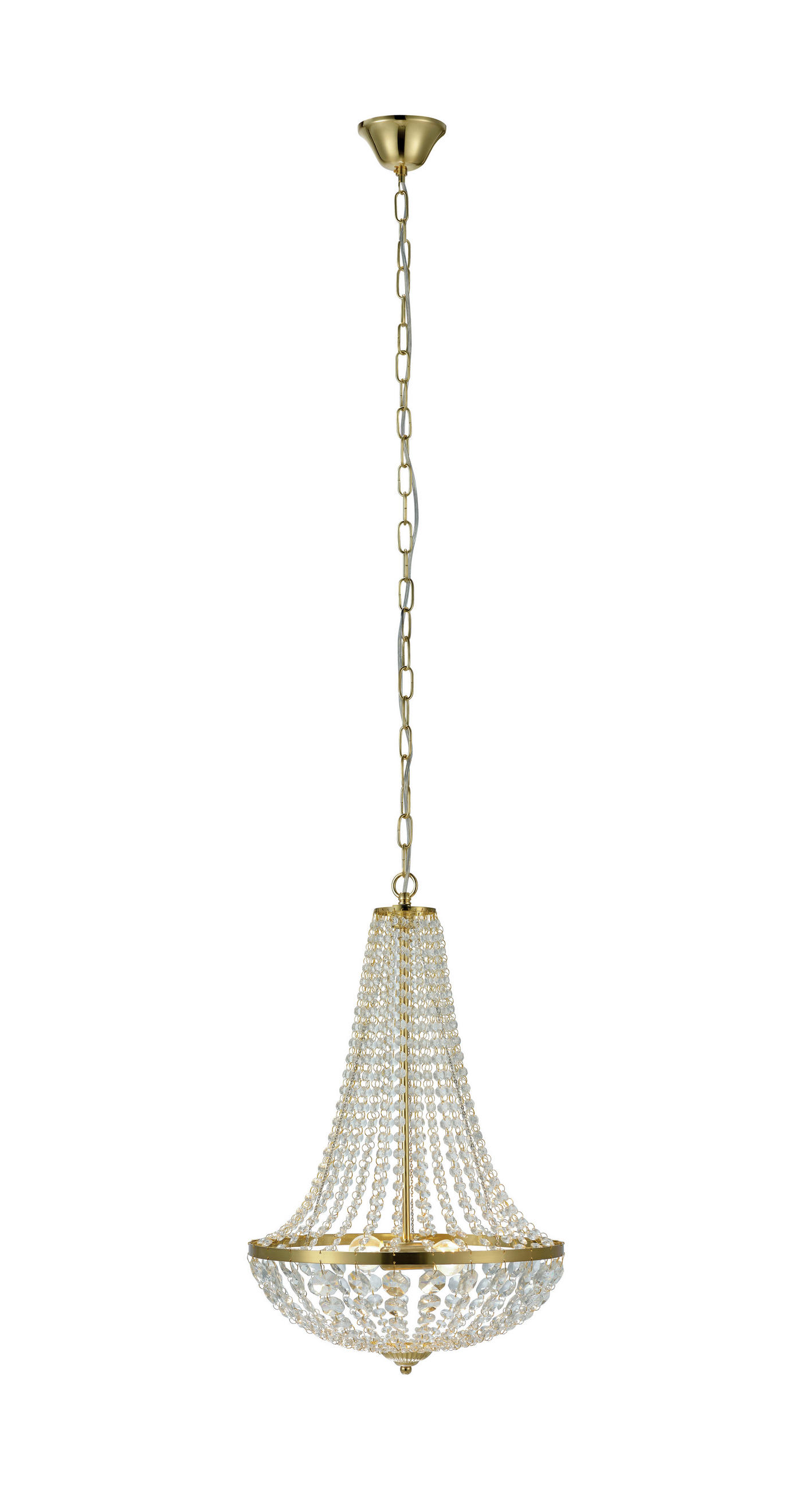 KRONLEUCHTER 40/55 cm - Goldfarben, Basics, Glas/Metall (40/55cm) - Markslöjd