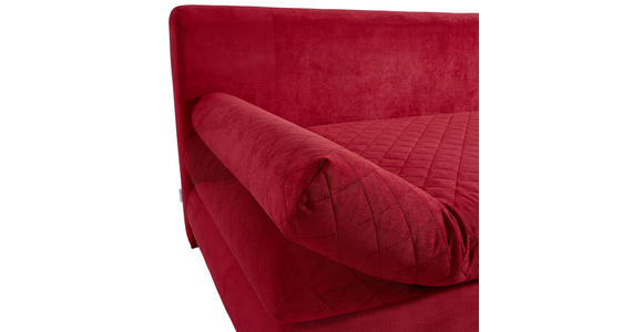 SCHLAFSOFA Armteil verstellbar Mikrofaser Rot  - Chromfarben/Rot, Design, Textil (194/73/91cm) - Xora