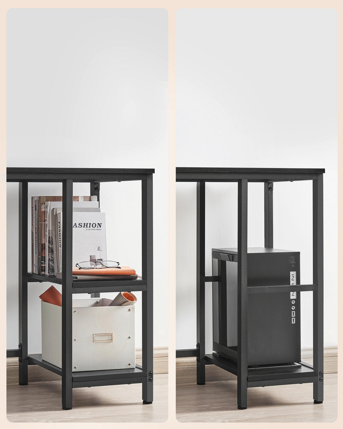 ECKSCHREIBTISCH 138/138/76 cm  in Schwarz  - Schwarz, Basics, Holzwerkstoff/Metall (138/138/76cm) - Boxxx