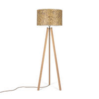 STEHLEUCHTE  50/150/50 cm   - Blau/Eiche Bianco, Basics, Naturmaterialien/Holz (50/150/50cm)