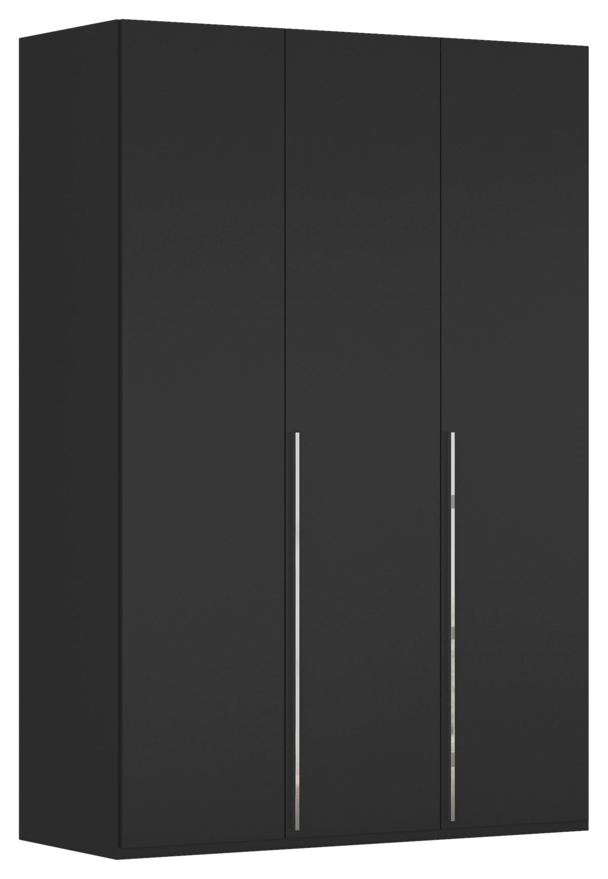 DREHTÜRENSCHRANK 151/223/60 cm 3-türig Schwarz  - Chromfarben/Schwarz, Design, Holzwerkstoff/Metall (151/223/60cm) - home24
