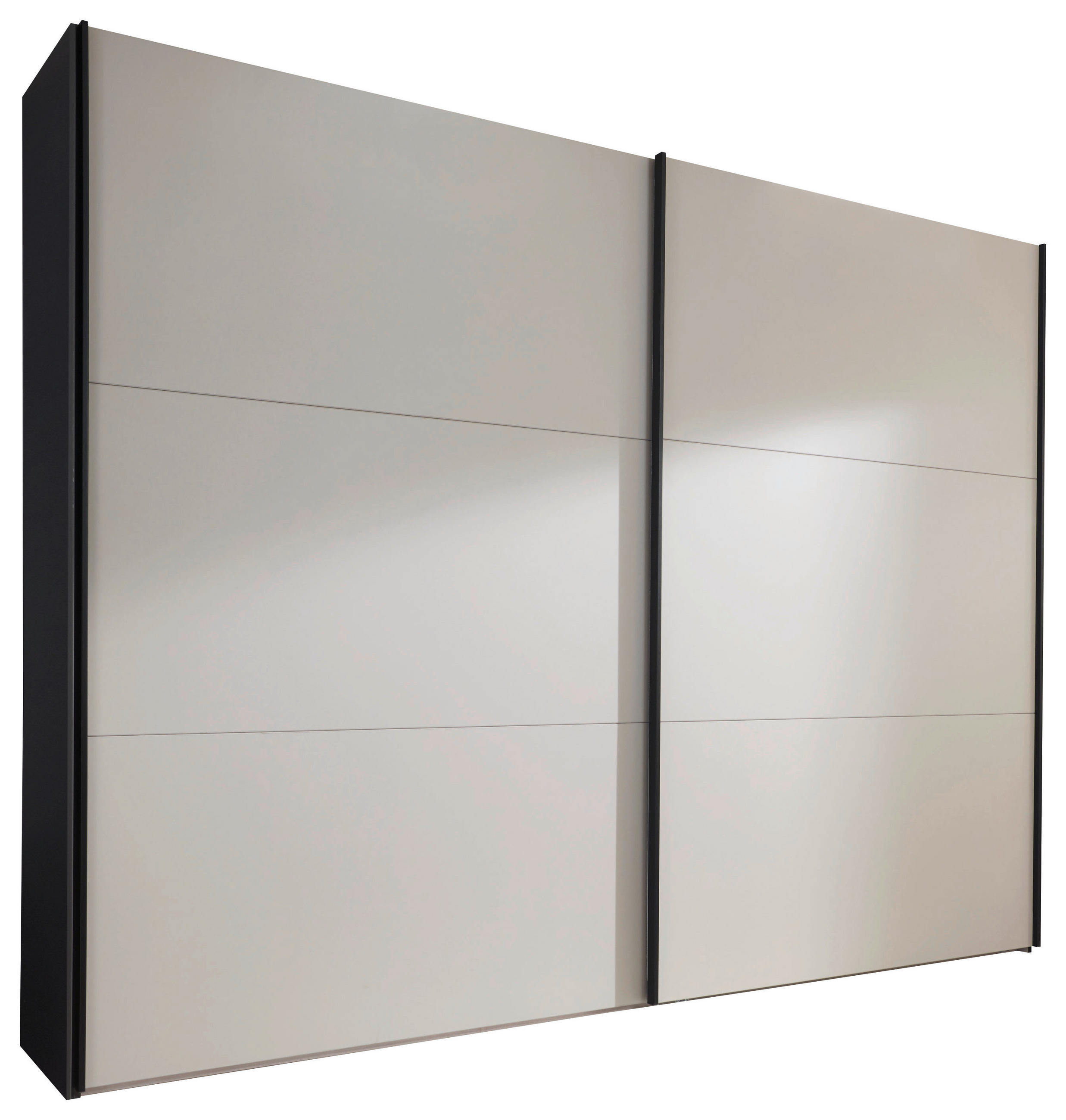 OMARA Z DRSNIMI VRATI, barve grafita  - barve grafita, Konvencionalno, leseni material (250/236/67cm) - Novel