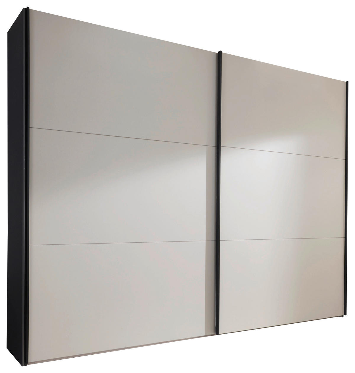 OMARA Z DRSNIMI VRATI, barve grafita  - barve grafita, Konvencionalno, leseni material (250/236/67cm) - Novel