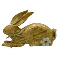 DEKOHASE - Silberfarben/Braun, Lifestyle, Holz/Metall (20/4/12,5cm)