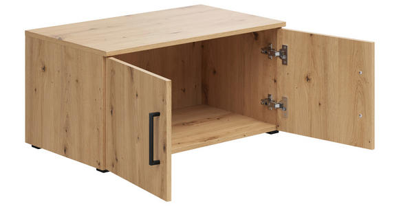 AUFSATZSCHRANK 70/35/40 cm   - Schwarz/Eiche Artisan, MODERN, Holzwerkstoff/Kunststoff (70/35/40cm) - Carryhome