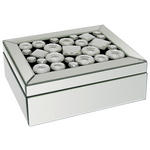 SCHMUCKBOX - Klar/Silberfarben, Basics, Glas/Holzwerkstoff (25,5/18,5/9,5cm) - Ambia Home