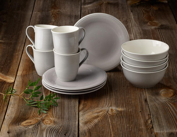 FRÜHSTÜCKSSERVICE Grau Color Loop  - Grau, LIFESTYLE, Keramik (29/24/23cm) - like.Villeroy & Boch