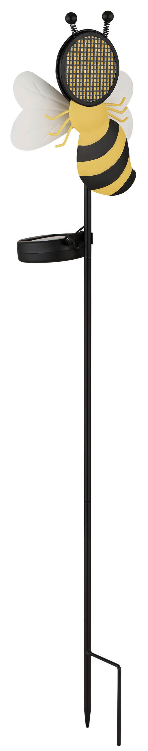 SOLARLEUCHTE Coralie 15,5/5/80 cm  - Gelb/Schwarz, Design, Kunststoff/Metall (15,5/5/80cm) - Globo