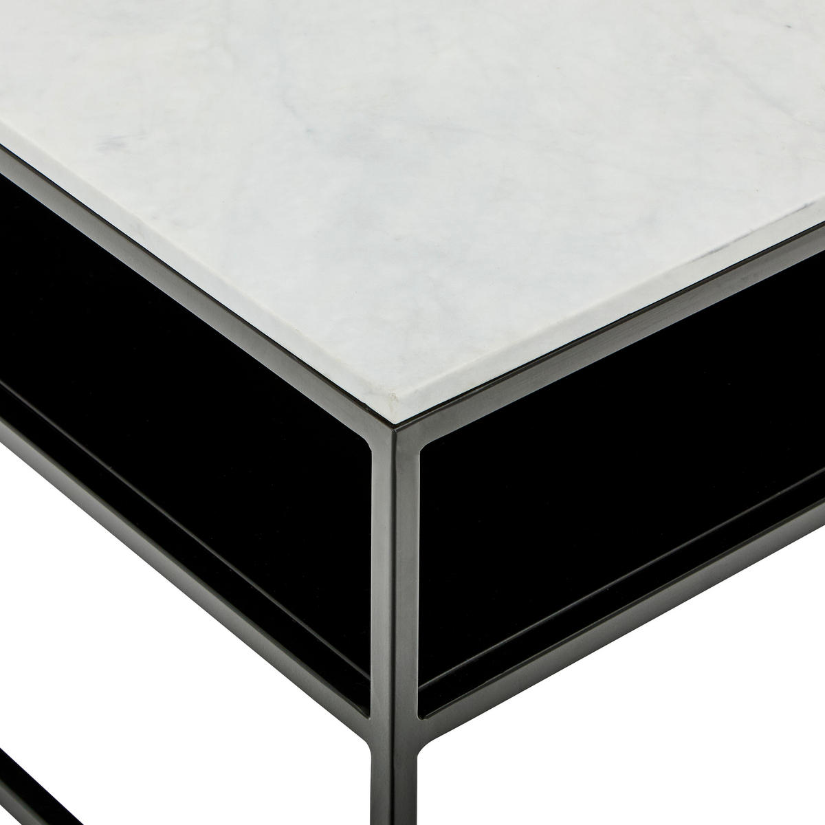 COUCHTISCH quadratisch Schwarz  - Schwarz, Design, Holzwerkstoff/Stein (80/80/40cm) - Livetastic