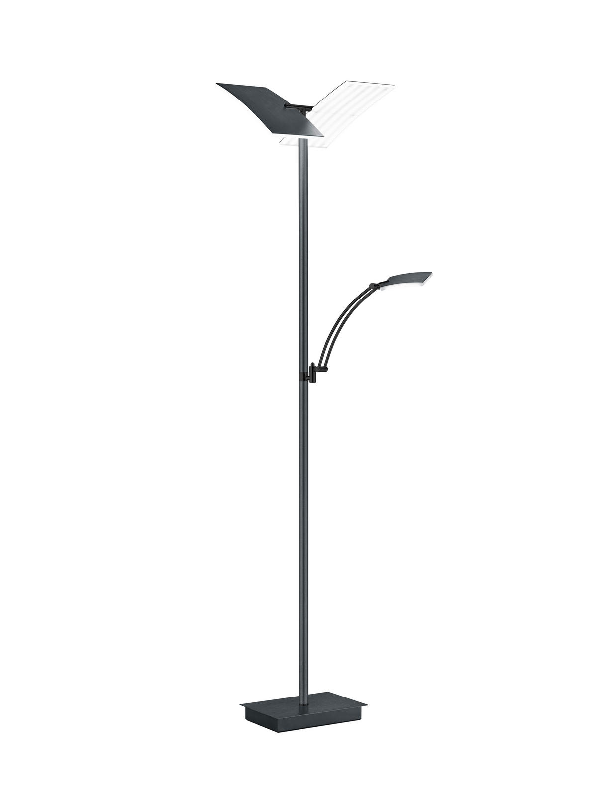 LED-STEHLEUCHTE 50/185 cm    - Anthrazit, Design, Metall (50/185cm) - Hell