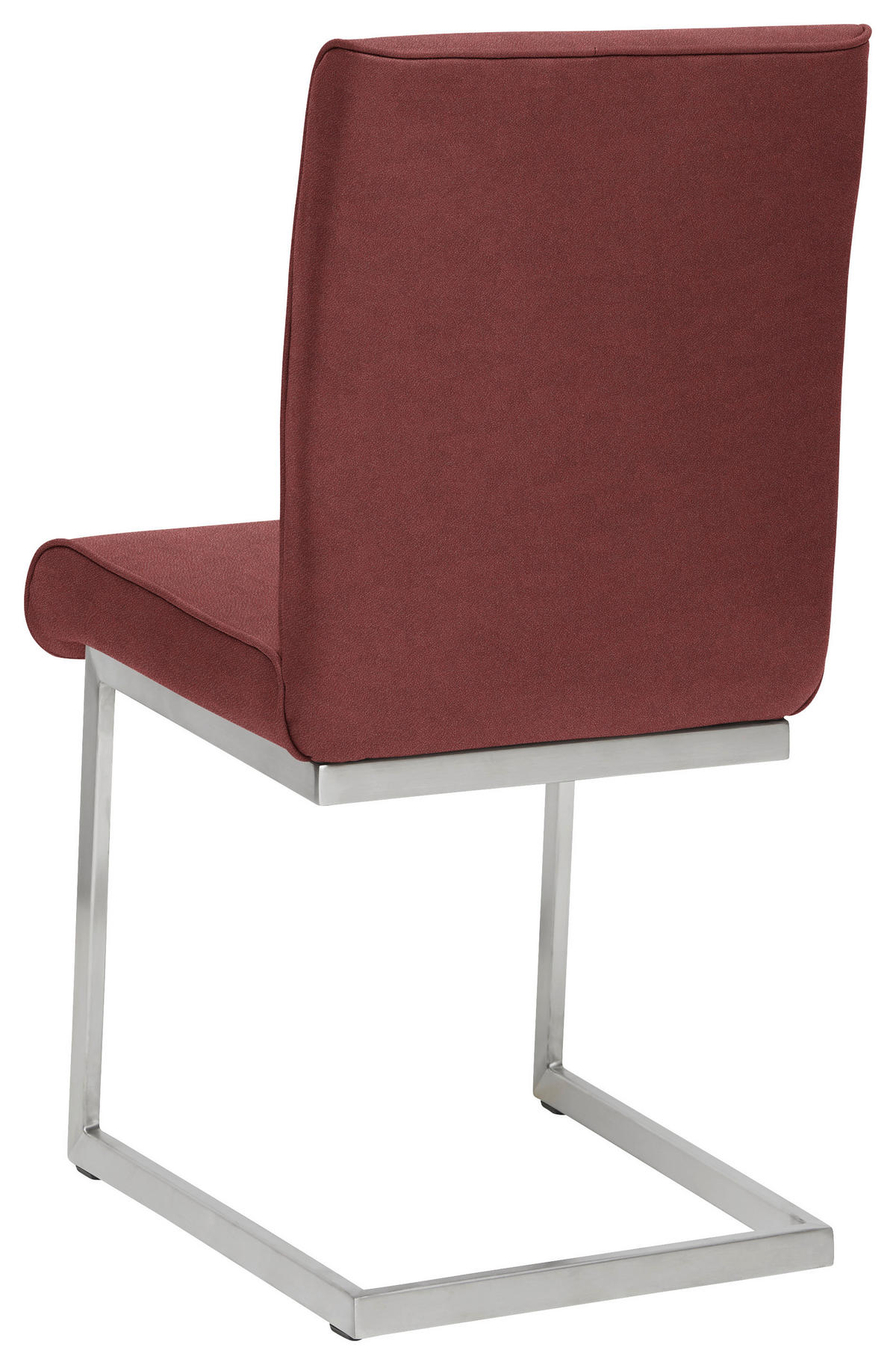 SCHWINGSTUHL  in Stahl Mikrofaser  - Edelstahlfarben/Bordeaux, Design, Holzwerkstoff/Textil (48/91/60cm) - Dieter Knoll