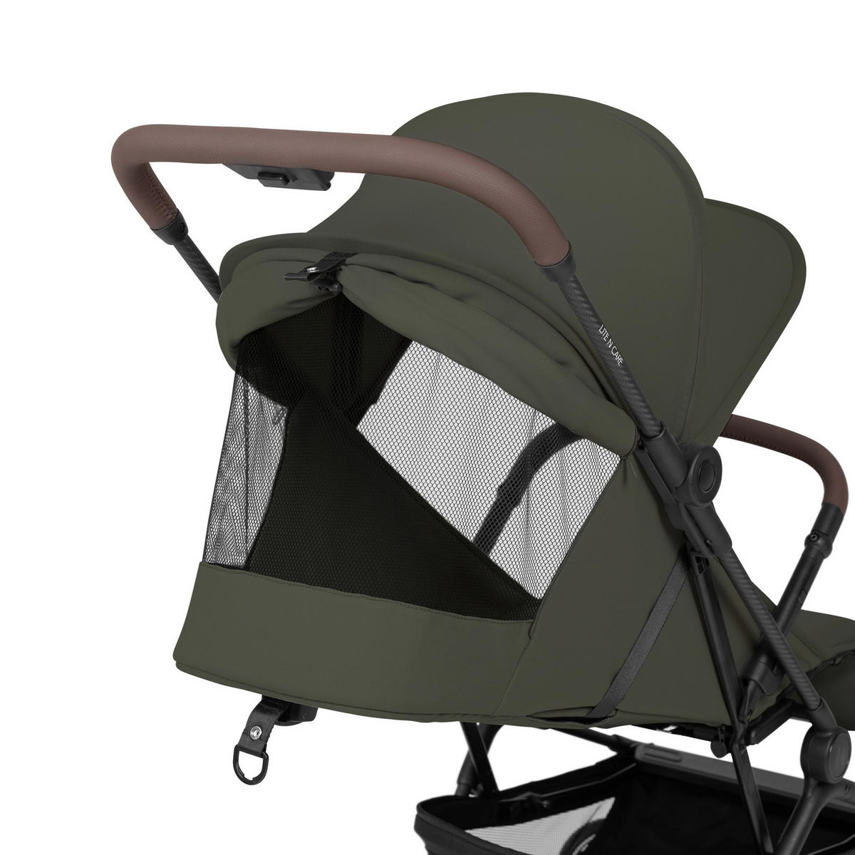 BUGGY Lite N Care  - Schwarz/Olivgrün, Basics, Textil/Metall (89/43.5/100cm) - Hauck