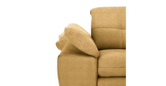 ECKSOFA in Webstoff Honig  265/180 cm  - Schwarz/Honig, Design, Textil/Metall (265/180cm) - Carryhome