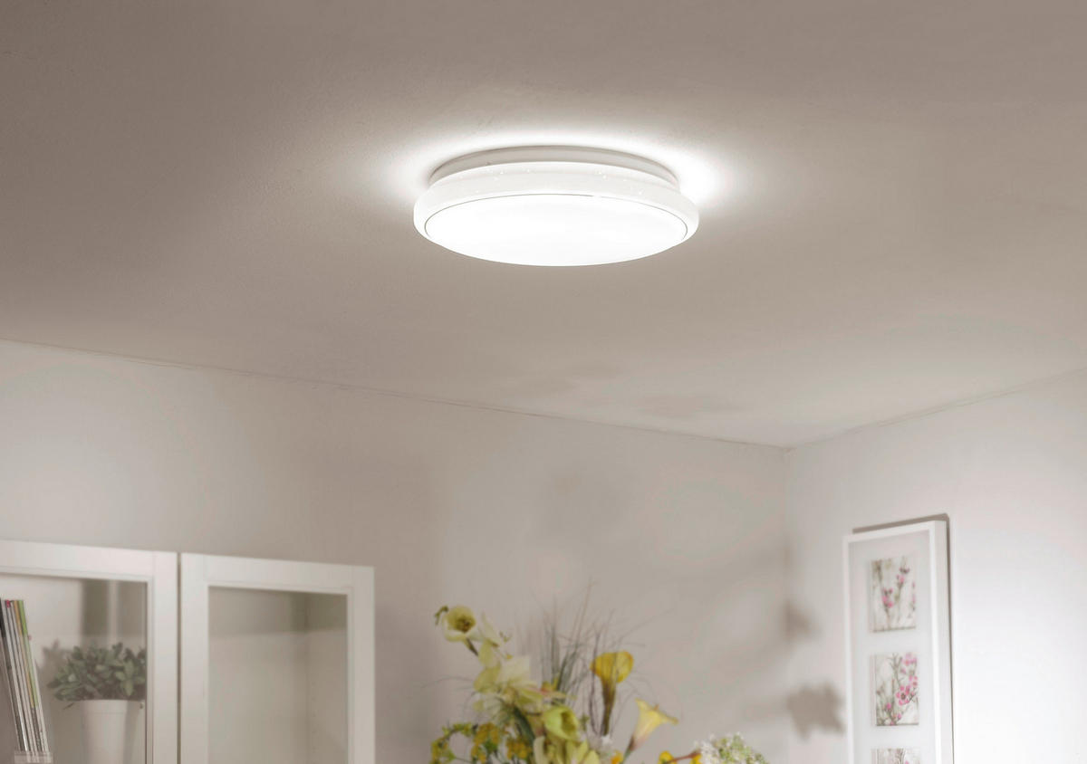 LED-DECKENLEUCHTE Lolasmart-Jupi  Smart 59/59/10,8 cm   - Weiß, Design, Kunststoff (59/59/10,8cm)