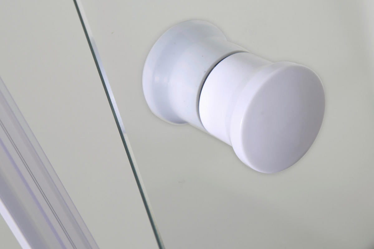DUSCHKABINE 90/190/78,5 cm  in Weiß  - Weiß, KONVENTIONELL, Glas/Metall (90/190/78,5cm) - Sanotechnik