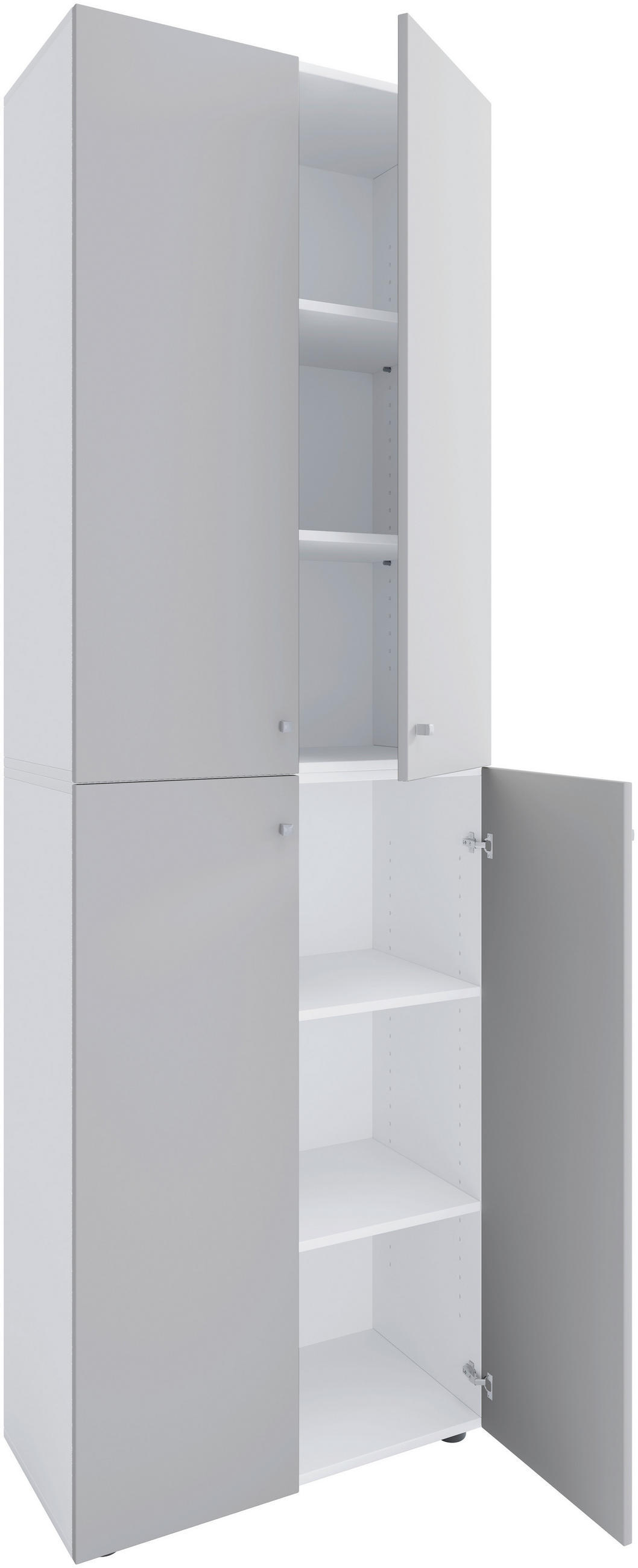 AKTENSCHRANK Grau, Weiß  - Weiß/Grau, Design, Holzwerkstoff (70/220/39cm) - MID.YOU