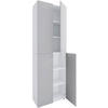 AKTENSCHRANK Grau, Weiß  - Weiß/Grau, Design, Holzwerkstoff (70/220/39cm) - MID.YOU
