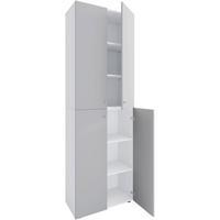 AKTENSCHRANK Grau, Weiß  - Weiß/Grau, Design, Holzwerkstoff (70/220/39cm) - MID.YOU