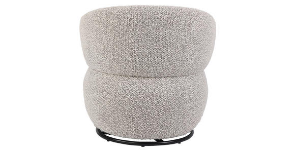 SESSEL in Bouclé Schwarz, Beige  - Beige/Schwarz, Design, Textil/Metall (73,5/72,5/71,5cm) - Xora