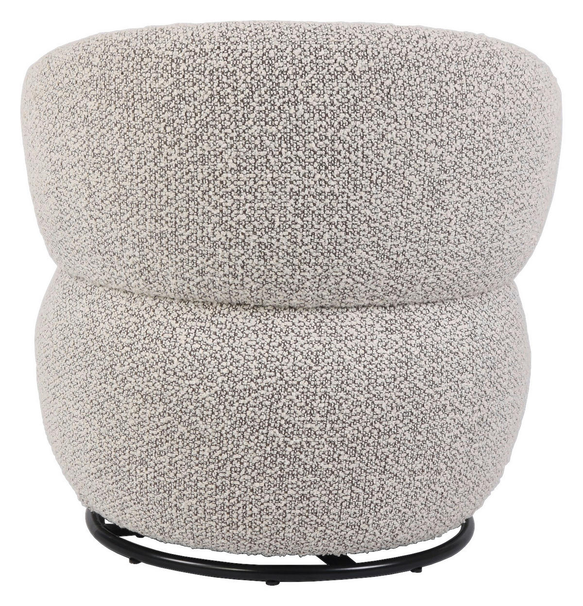 SESSEL in Bouclé Schwarz, Beige  - Beige/Schwarz, Design, Textil/Metall (73,5/72,5/71,5cm) - Xora