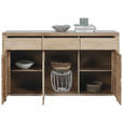 SIDEBOARD Alteiche 170/92/44 cm - Alteiche/Grau, KONVENTIONELL, Glas/Holz (170/92/44cm) - Voleo