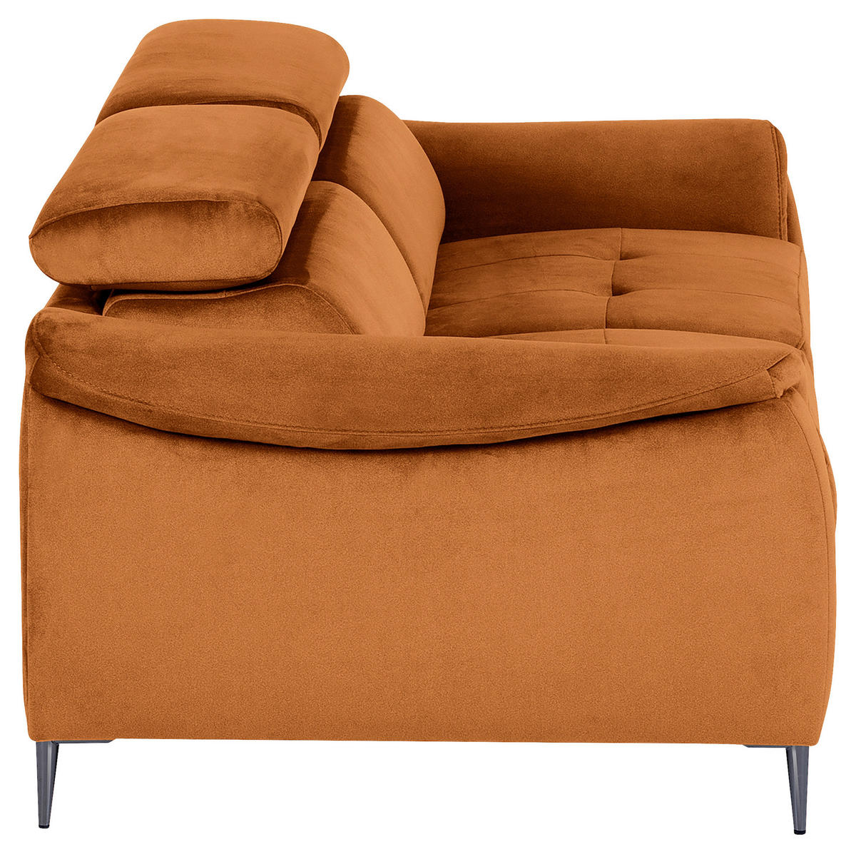 SCHLAFSOFA in Textil Cognac  - Chromfarben/Cognac, Design, Textil/Metall (203/77-98/103cm) - MID.YOU
