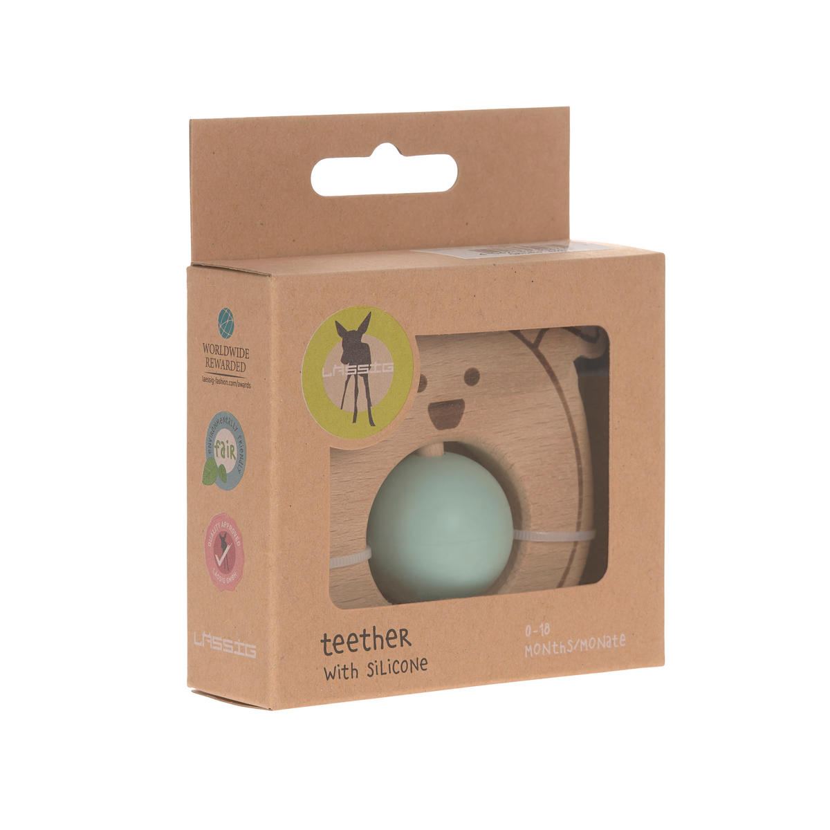 BEIßRING - Türkis/Buchefarben, Basics, Holz/Kunststoff (8,5/3/8,4cm) - Lässig