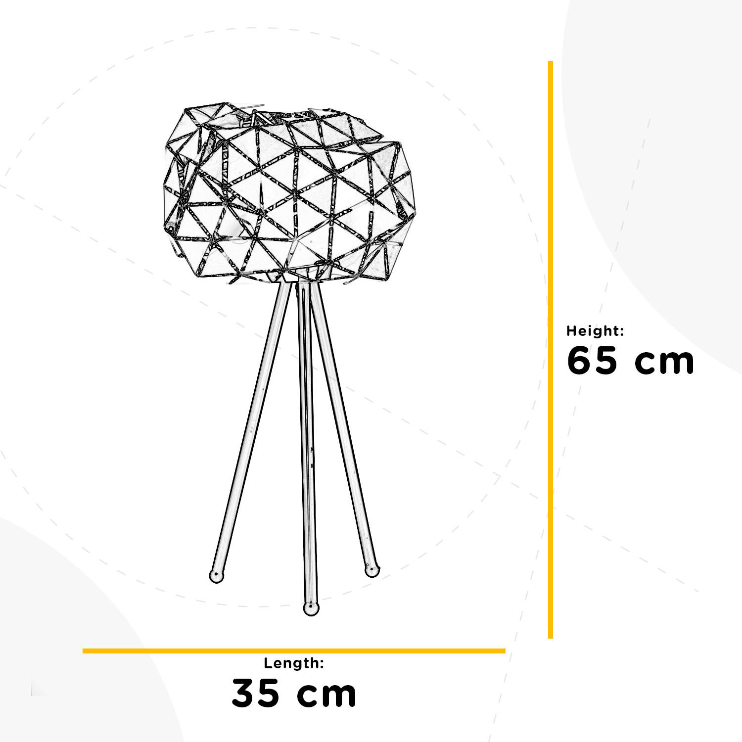 Tischleuchte Goldfarben L: 35 Cm 22w