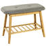 SCHUHBANK - Naturfarben/Grau, Holz/Textil (60/44/30cm) SCHUHBANK - Naturfarben/Grau, Holz/Textil (60/44/30cm)
