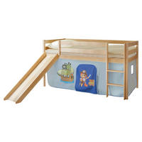 SPIELBETT Kiefer massiv 90/200 cm Blau, Kieferfarben  - Blau/Kieferfarben, Natur, Holz (90/200cm) - MID.YOU