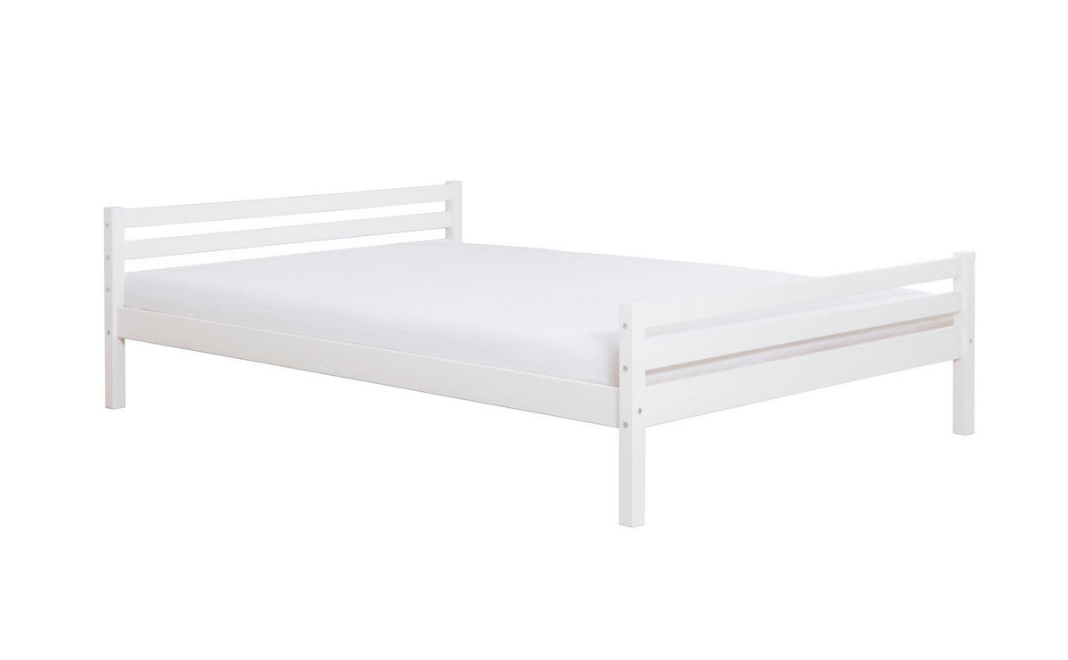 POSTEL, 140/200 cm, bílá - bílá, Konvenční, dřevo (140/200cm) - MID.YOU