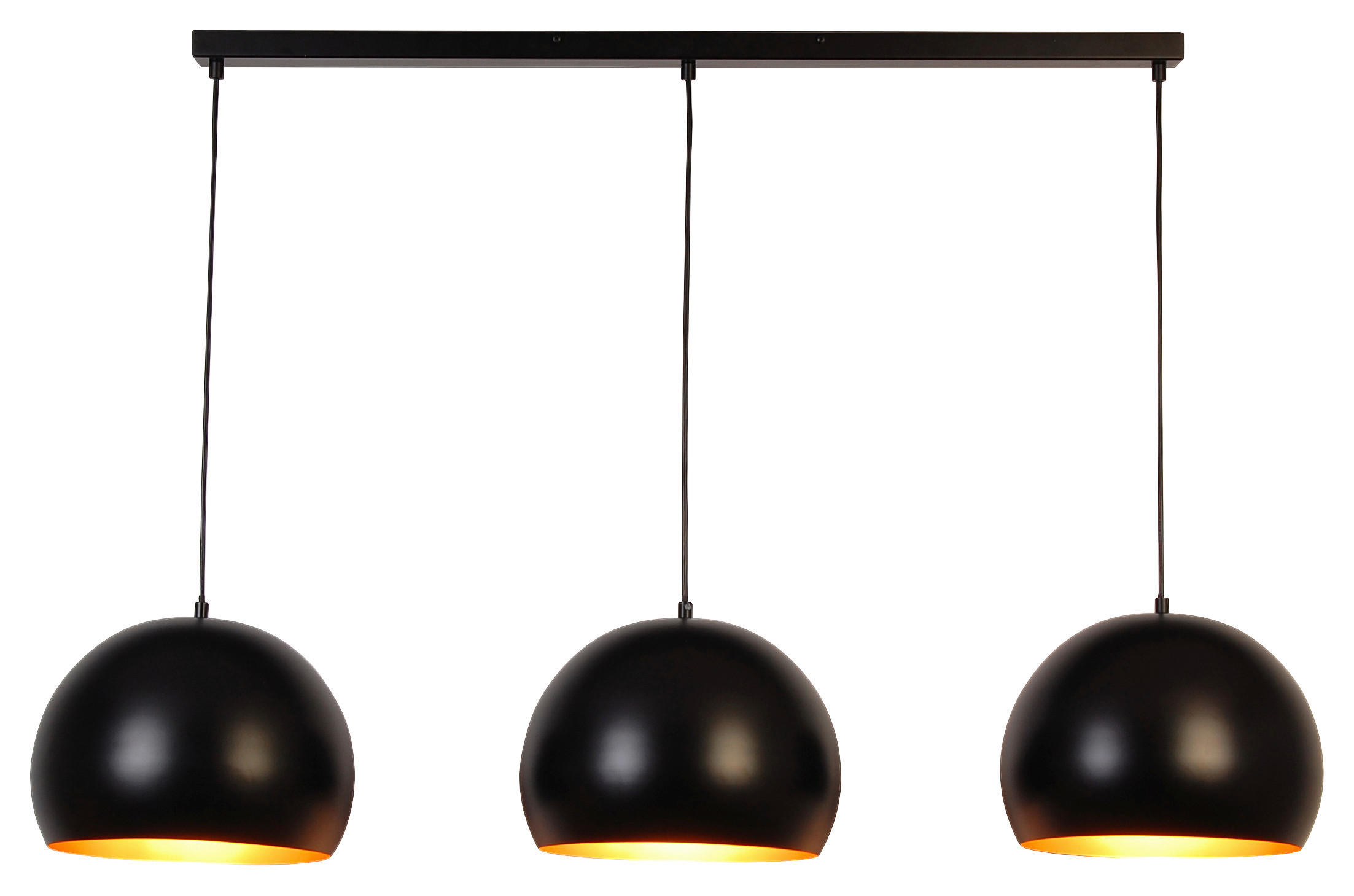 Novel Hängeleuchte Schwarz, Gold 30x150x120 cm