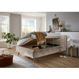 POLSTERBETT inkl. Bettkasten 140/200 cm  in Beige  - Eichefarben/Beige, Design, Holz/Textil (140/200cm) - Xora