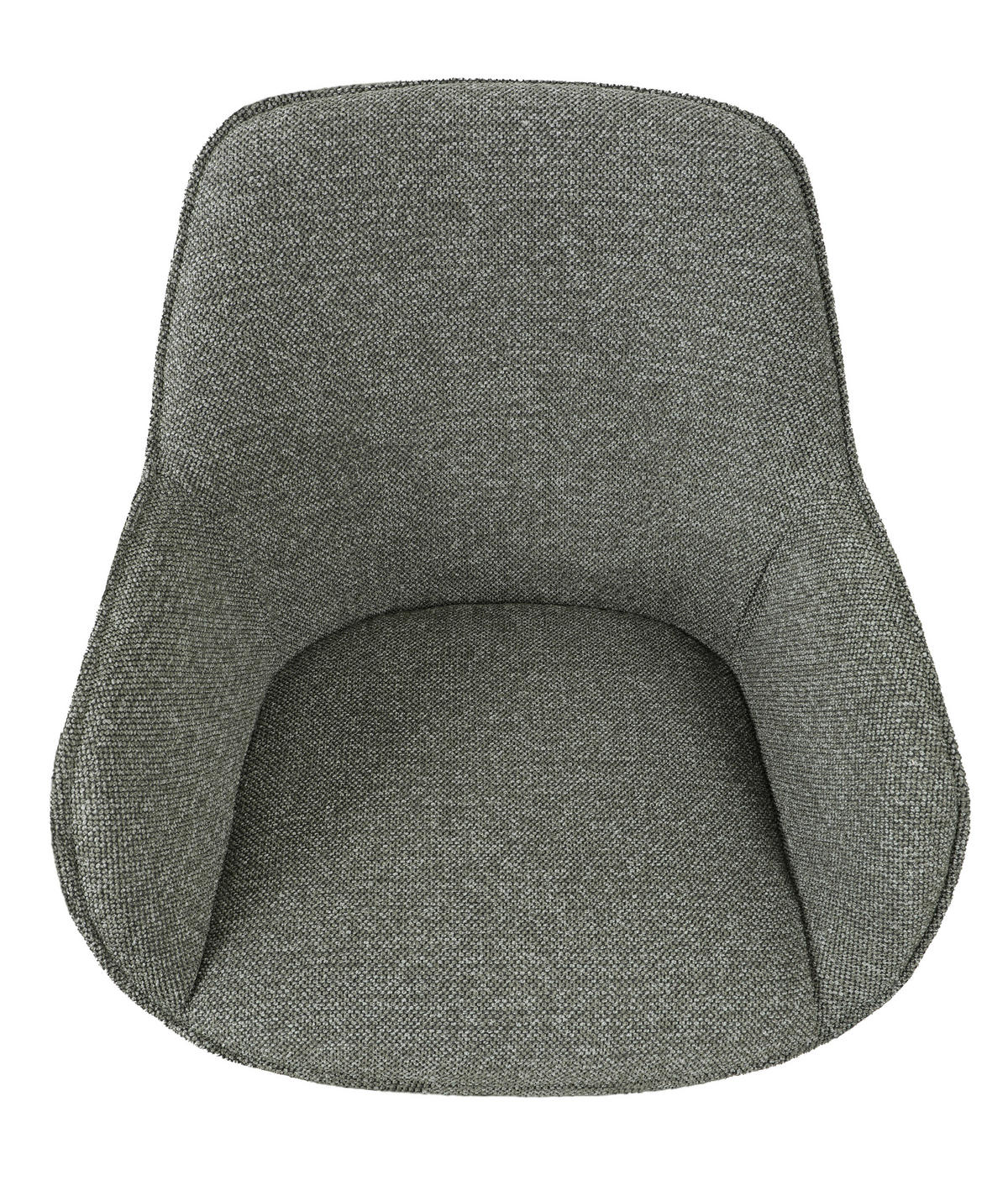 ARMLEHNSTUHL  Sitzfläche 360° drehbar, automatische Rückholfunktion Leinenoptik  - Schwarz/Grün, Design, Textil/Metall (64/84/61cm) - Novel