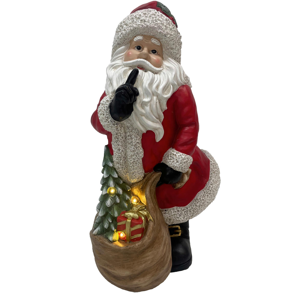 WEIHNACHTSMANN  - Rot/Schwarz, LIFESTYLE, Stein (36/60/30,5cm) - X-Mas