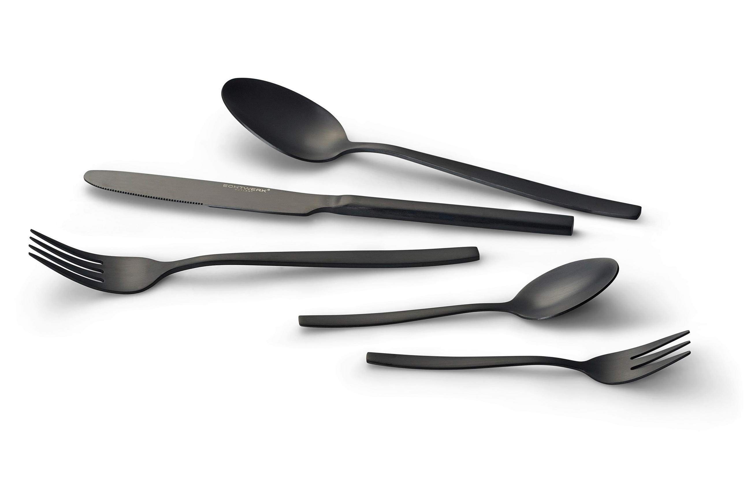 BESTECKSET Tavira 30-teilig Edelstahl  - Schwarz, Basics, Metall (1,22kg) - Echtwerk