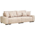 BIGSOFA Chenille Beige  - Dunkelbraun/Beige, KONVENTIONELL, Kunststoff/Textil (250/100/90cm) - Carryhome